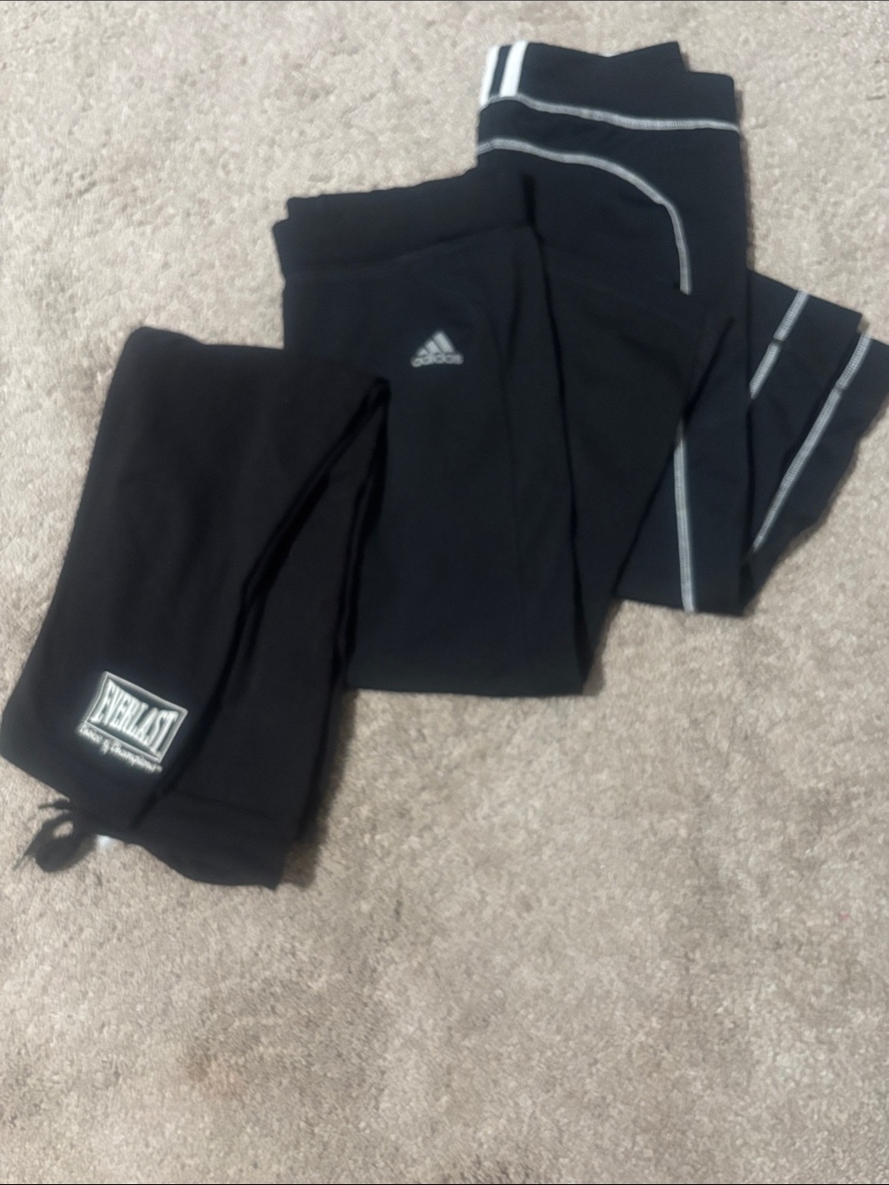 3 pairs workout pants ADIDAS, EVERLAST, CHAMPION, size small  capri length
